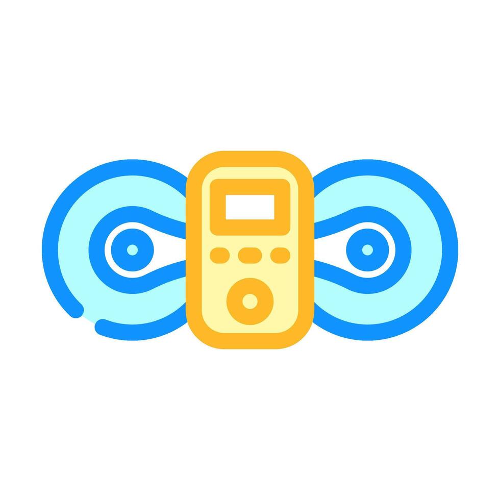 wearable ecg monitor fitness technology color icon illustration vector