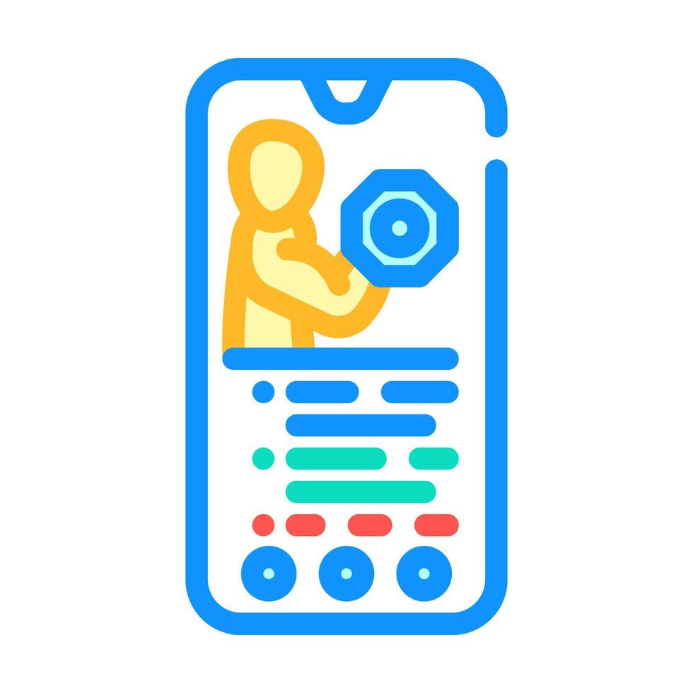 ai powered fitness coach fitness technology color icon illustration vector