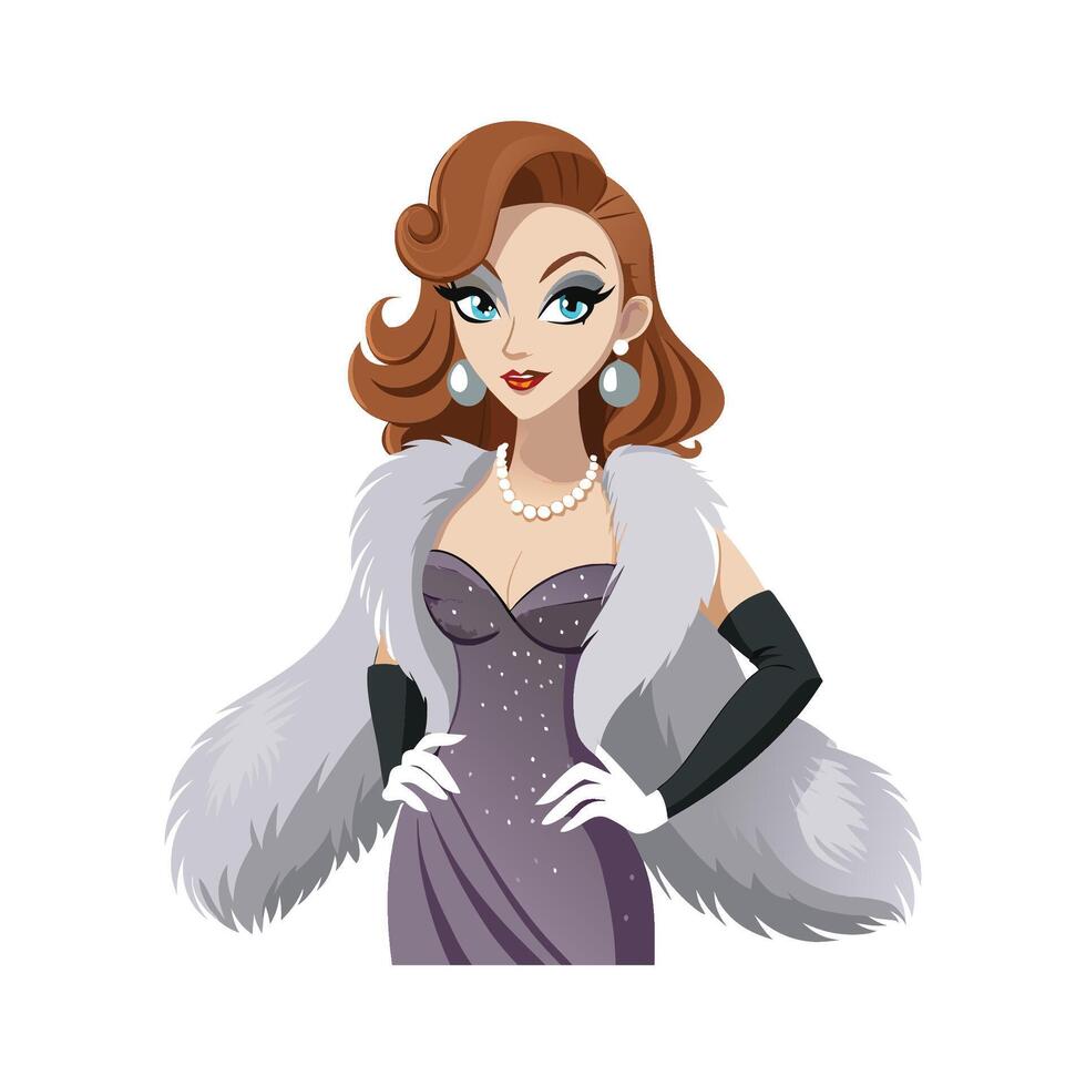 Bold Luxury Fashion Gala Model vector