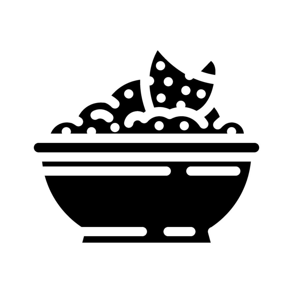 salsa condiment glyph icon illustration vector