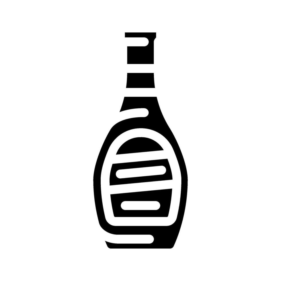 ranch dressing condiment glyph icon illustration vector