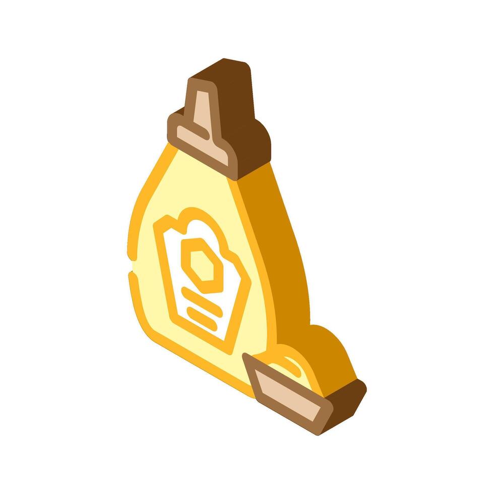 honey mustard condiment isometric icon illustration vector