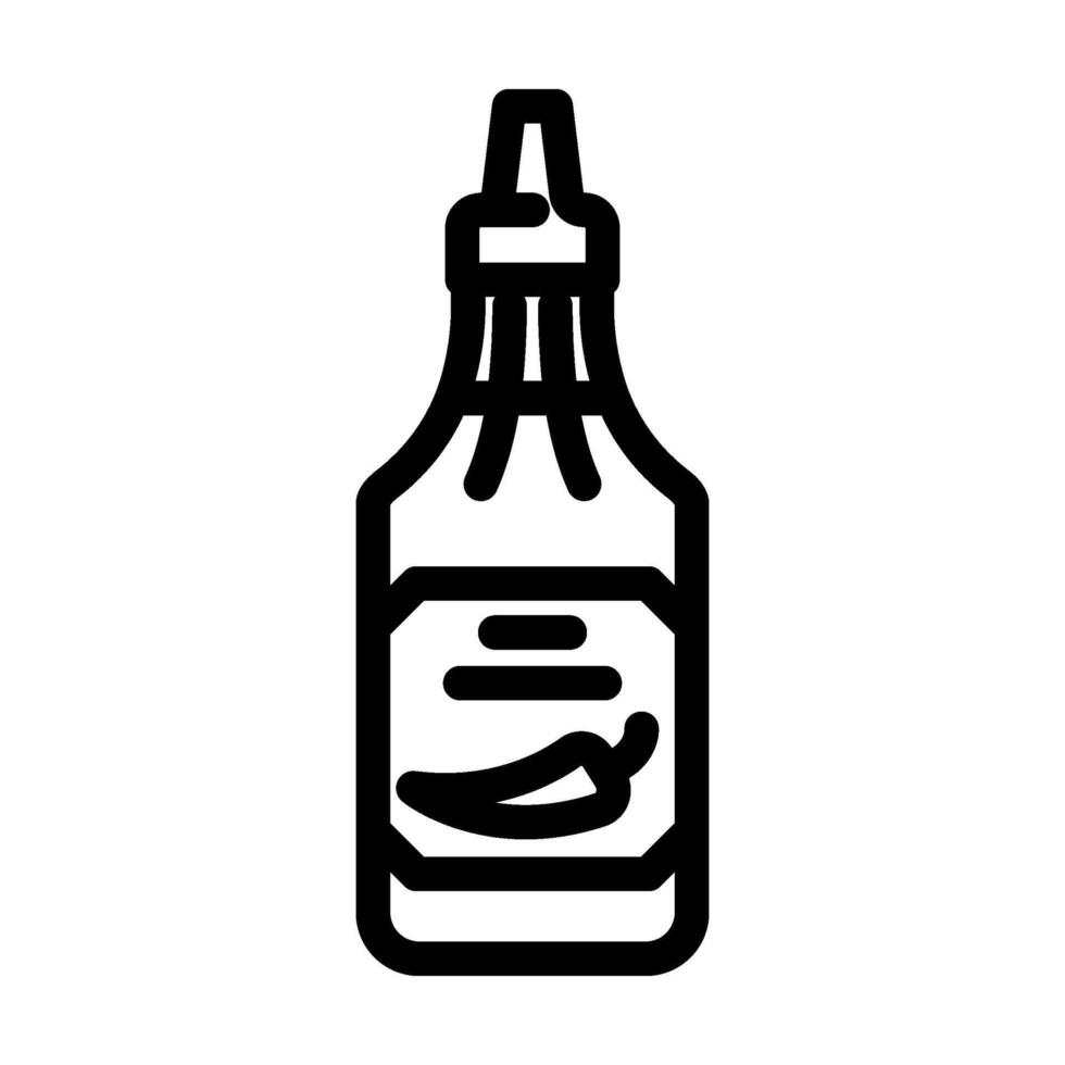 sriracha condiment line icon illustration vector