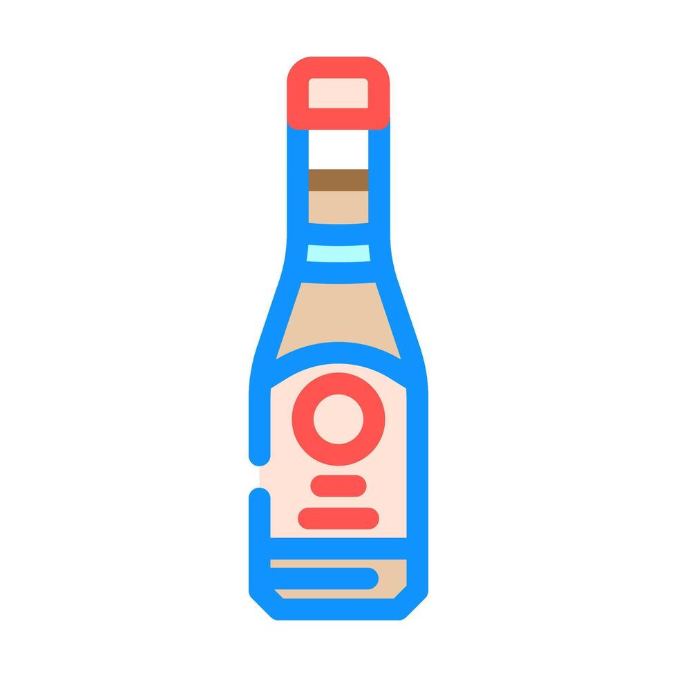 teriyaki sauce condiment color icon illustration vector