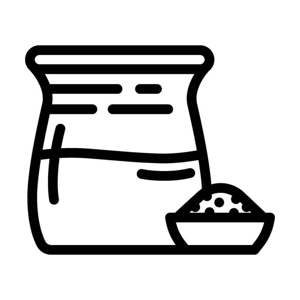 tahini condiment line icon illustration vector