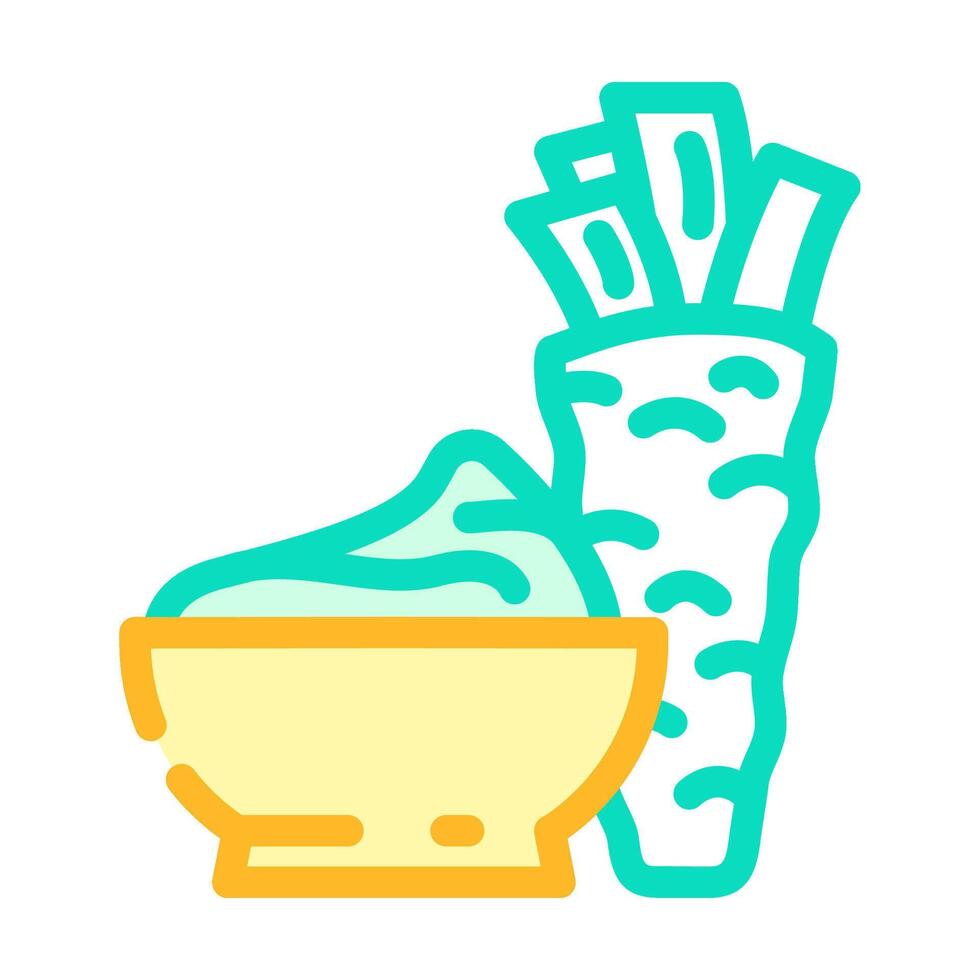 wasabi condiment color icon illustration vector