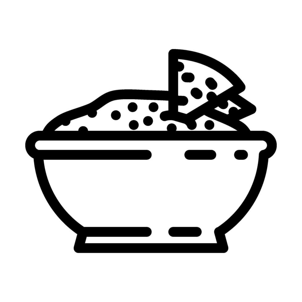 hummus condiment line icon illustration vector