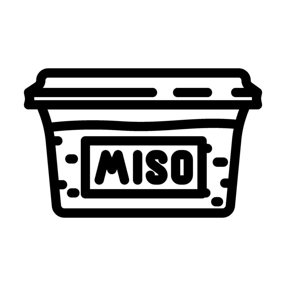 miso pastec condiment line icon illustration vector
