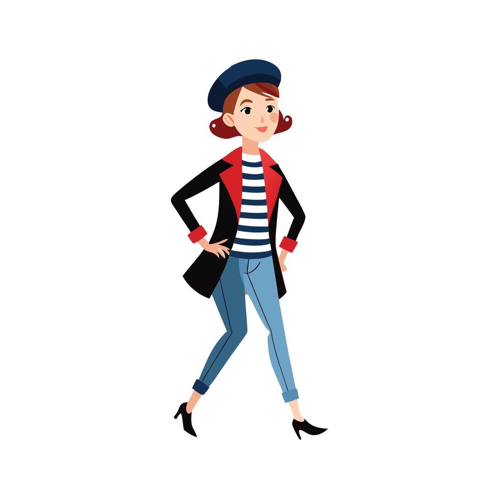 Bold Parisian Street Model 2 vector