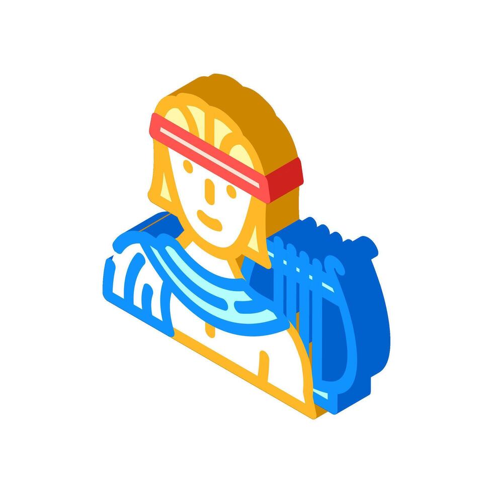 apollo greek god ancient isometric icon illustration vector