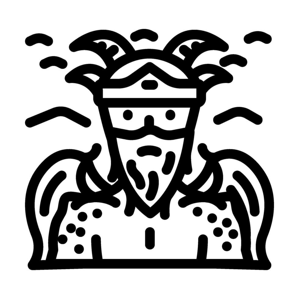 tartarus greek god ancient line icon illustration vector