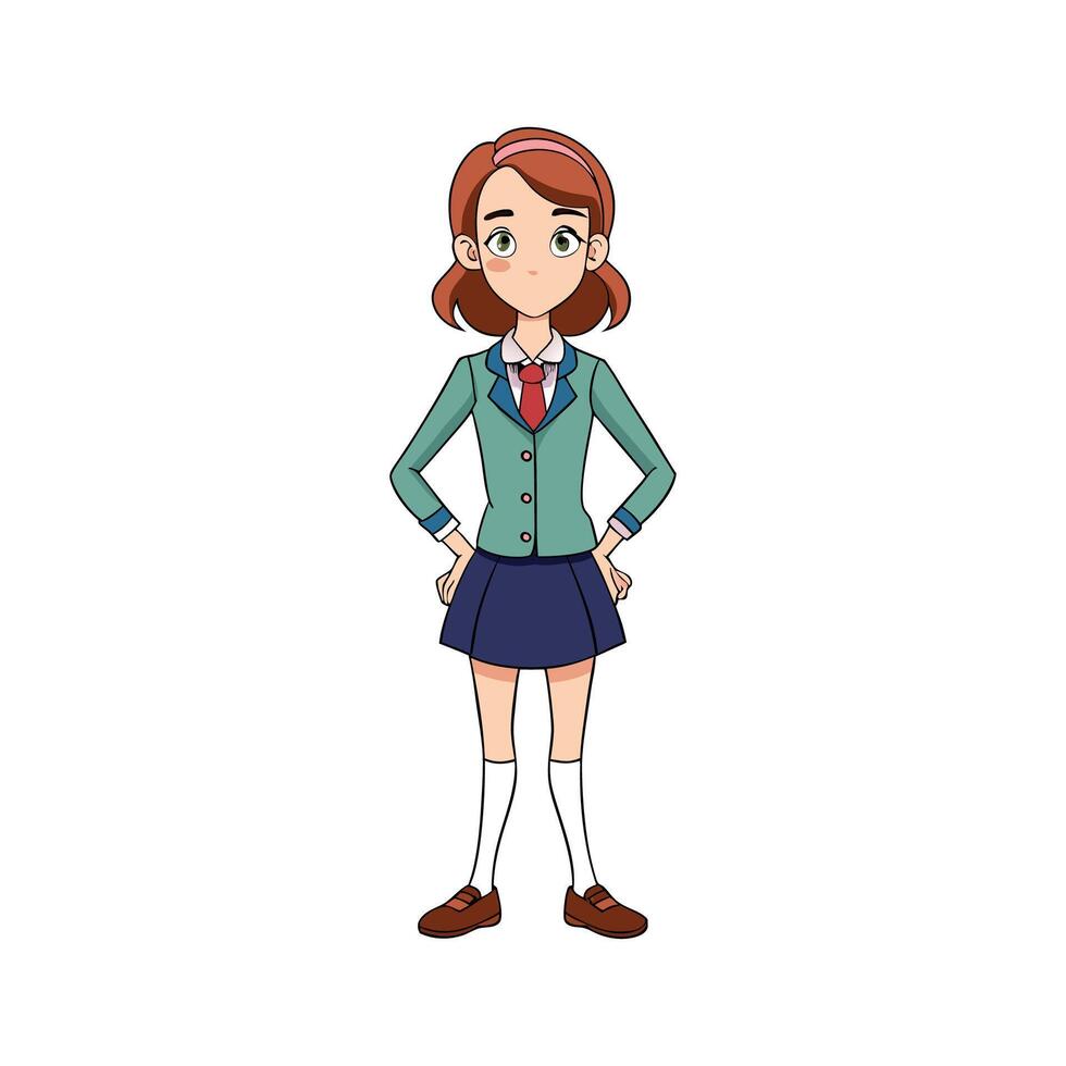 Bold Preppy School Style Model 3 vector