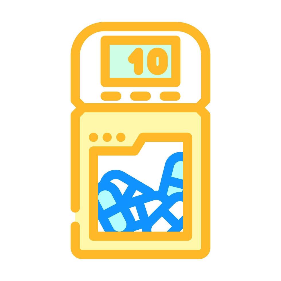 smart pill bottle healthcare innovation color icon illustration vector