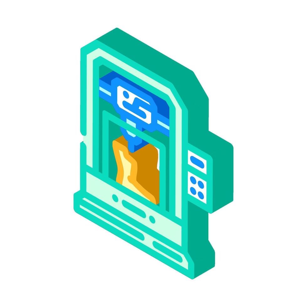 3d printed prosthetics healthcare innovation isometric icon illustration vector