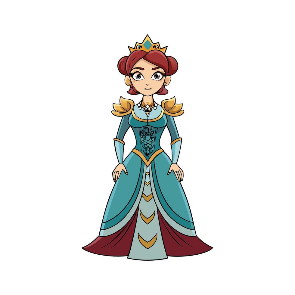 Chic Regal Royalty Cartoon Model vector