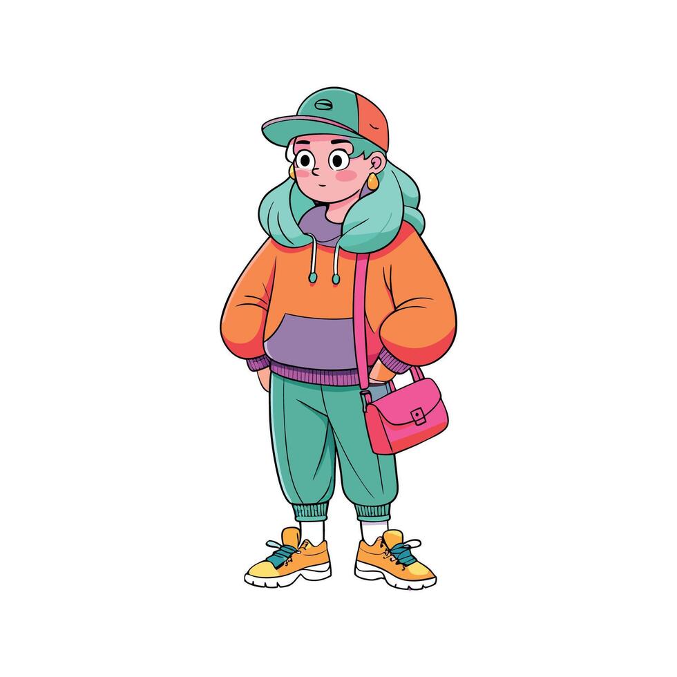 Bold Relaxed Hoodie and Joggers Model 2 vector