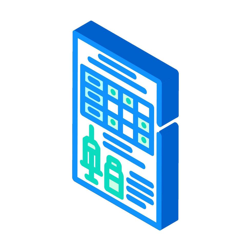 immunization tracker healthcare innovation isometric icon illustration vector
