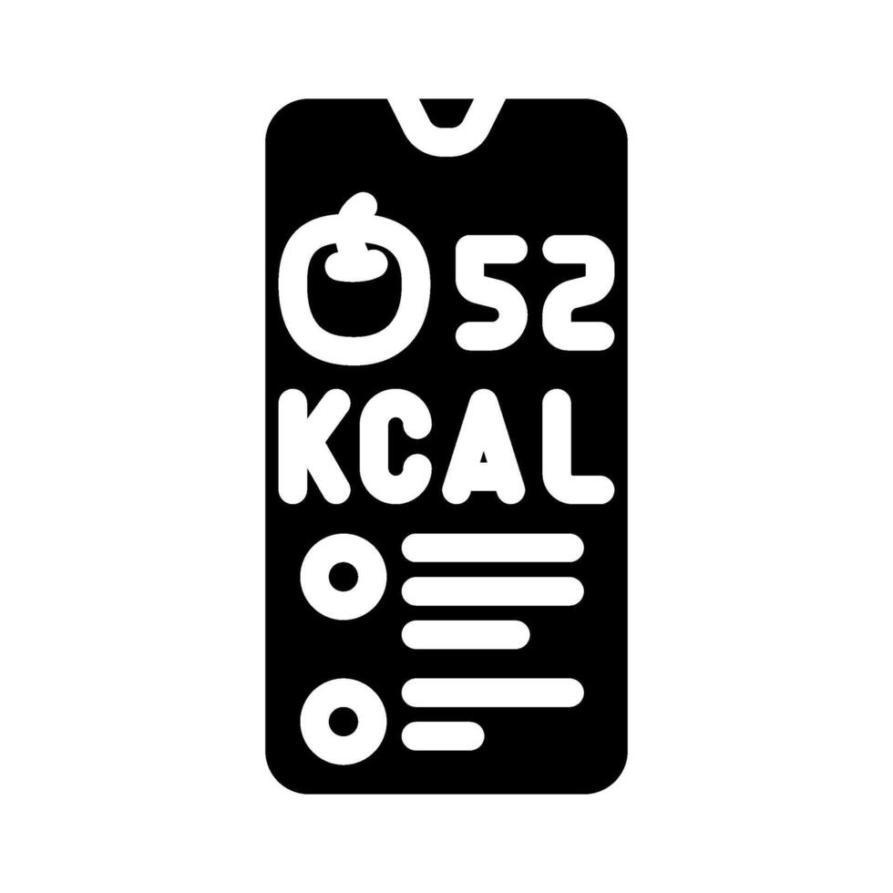 nutritional tracking app healthcare innovation glyph icon illustration vector