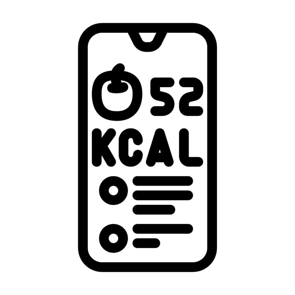 nutritional tracking app healthcare innovation line icon illustration vector