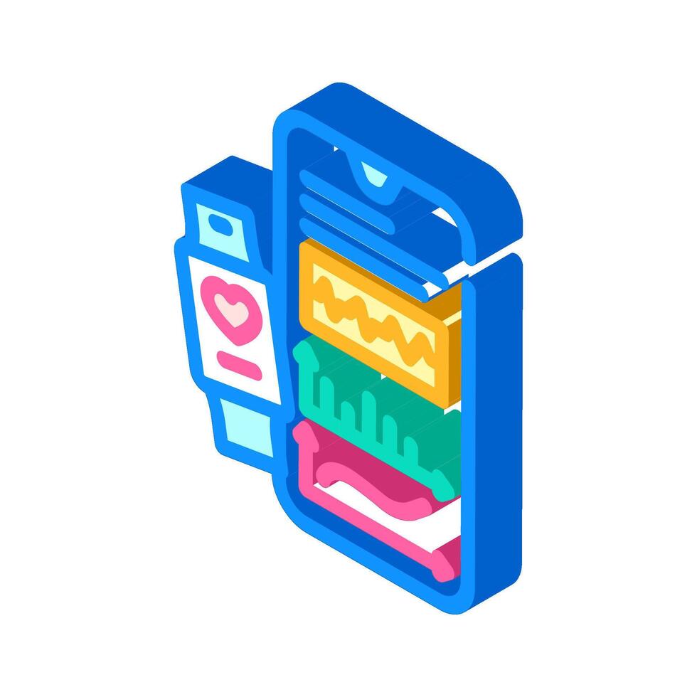 remote diagnostics tool healthcare innovation isometric icon illustration vector