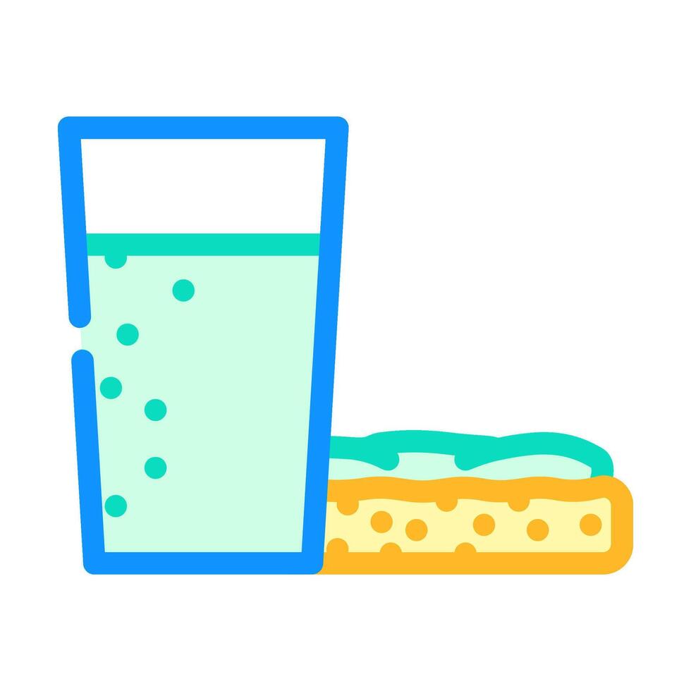 avocado toast drink meal drink color icon illustration vector