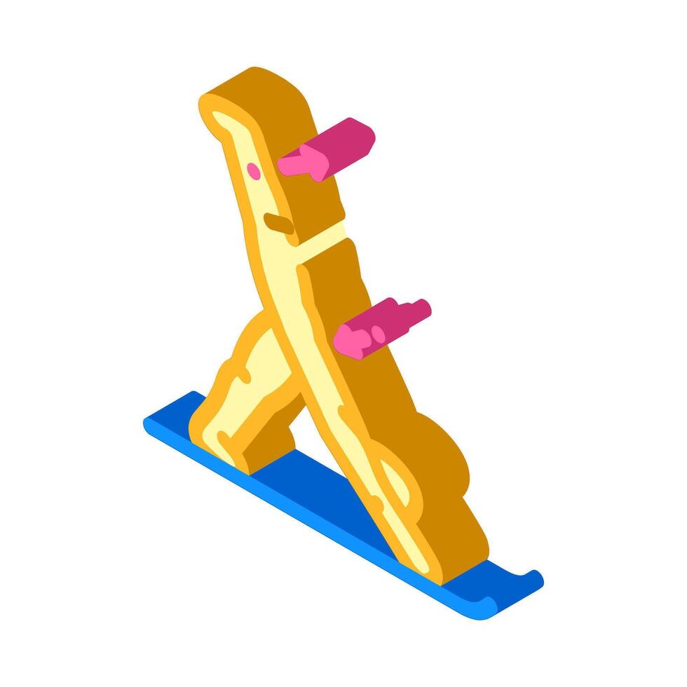 stretching pose arrows flexibility isometric icon illustration vector