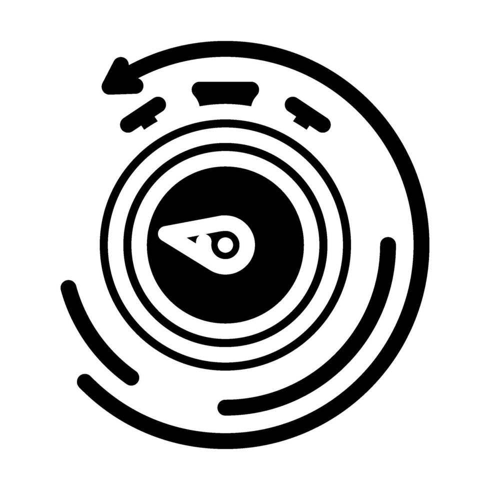 recovery timer clock wellness glyph icon illustration vector
