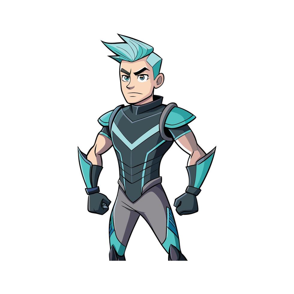 Chic Sleek Cyber Ninja Model Design C 2 vector