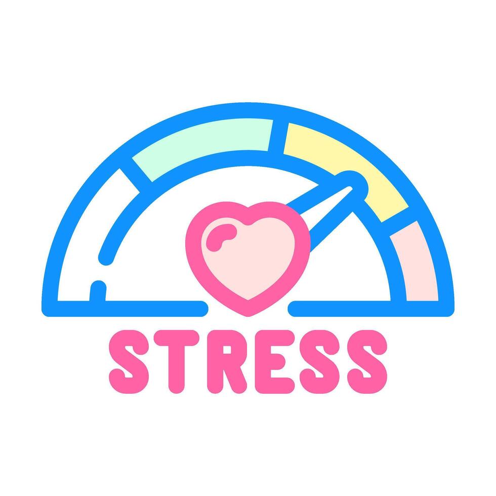 heart stress relief recovery wellness color icon illustration vector