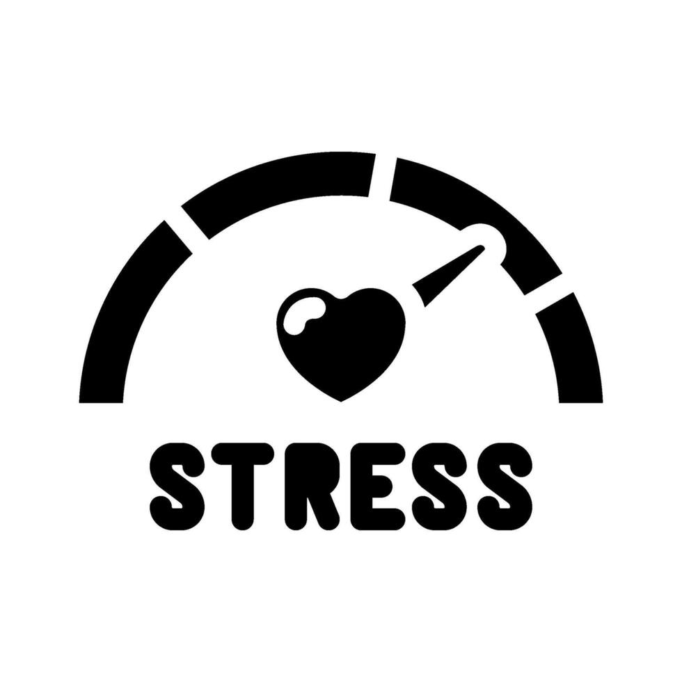 heart stress relief recovery wellness glyph icon illustration vector