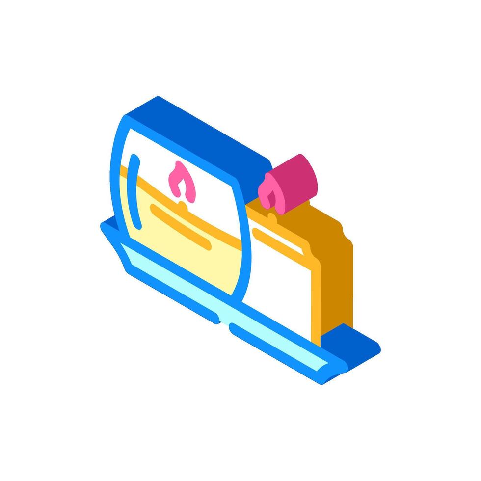 candle flame relaxation recovery wellness isometric icon illustration vector