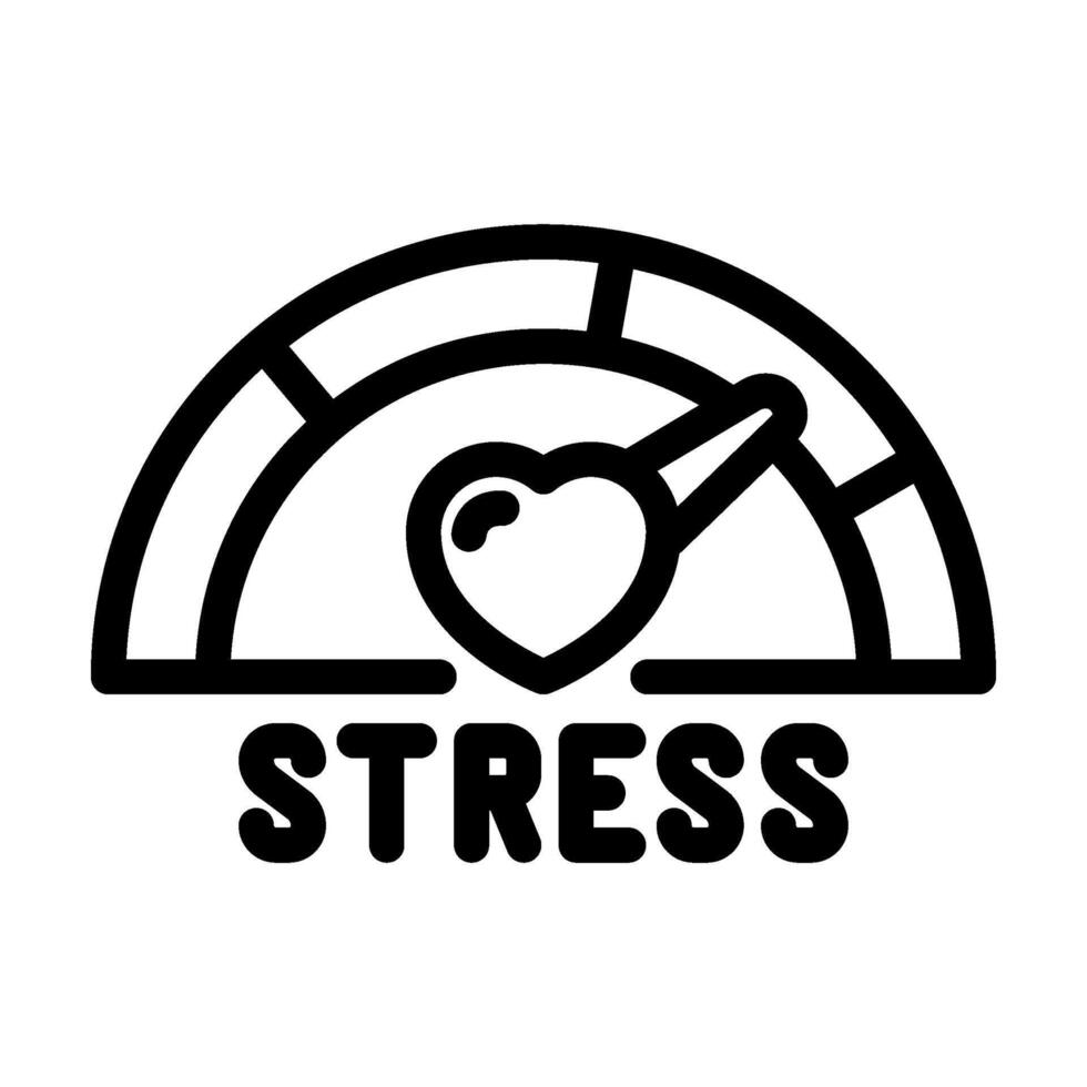 heart stress relief recovery wellness line icon illustration vector