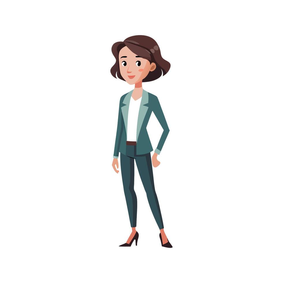 Chic Smart Casual Fashion Model vector