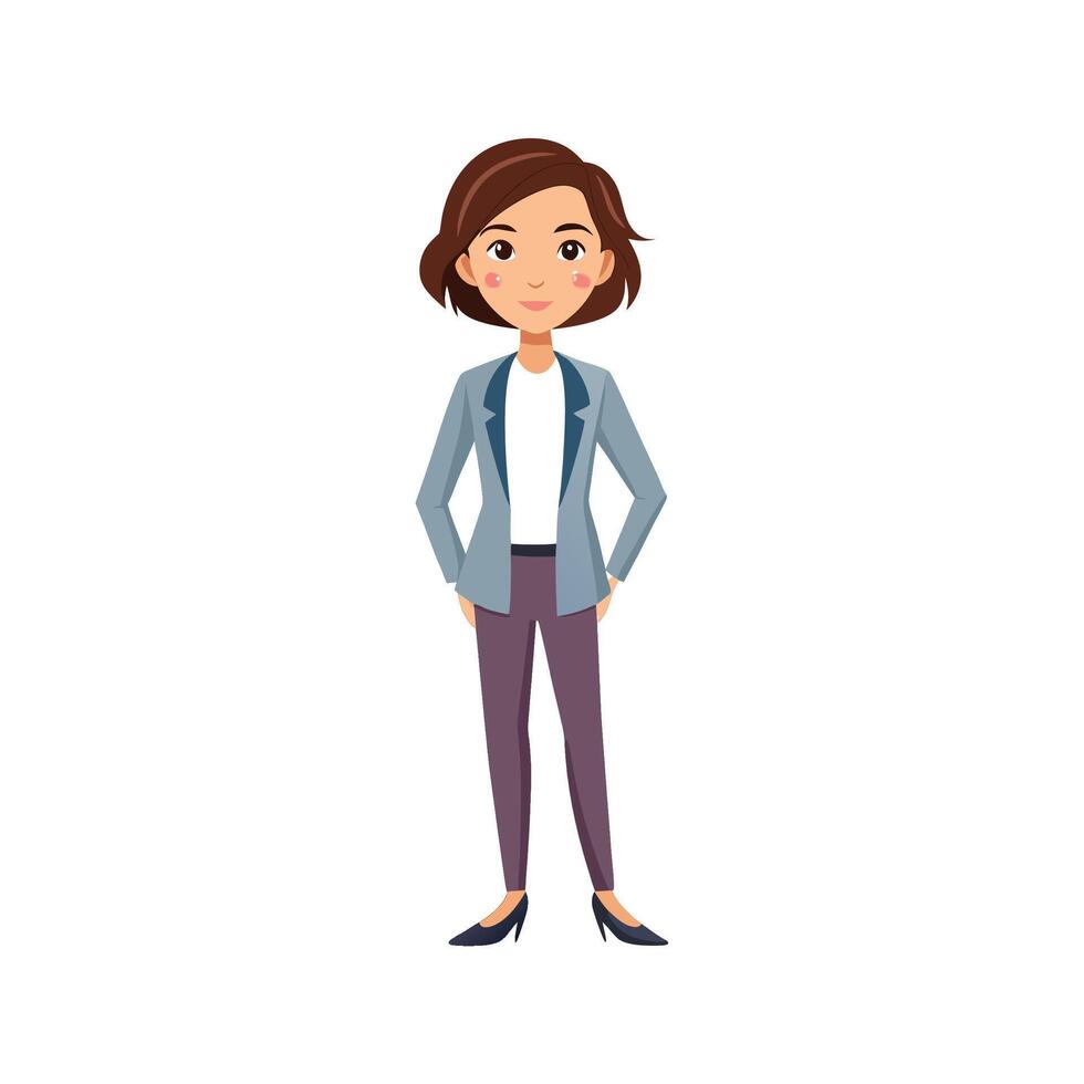 Bold Smart Casual Fashion Model 2 vector