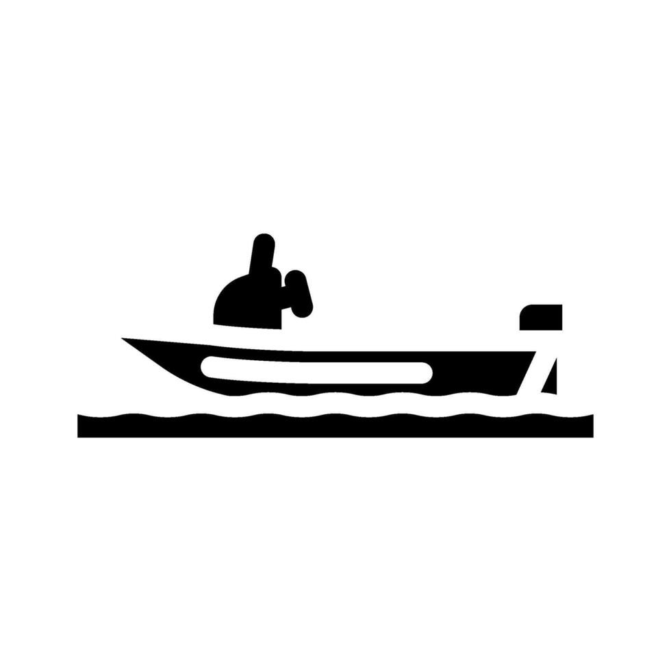 skiff sailing sport glyph icon illustration vector