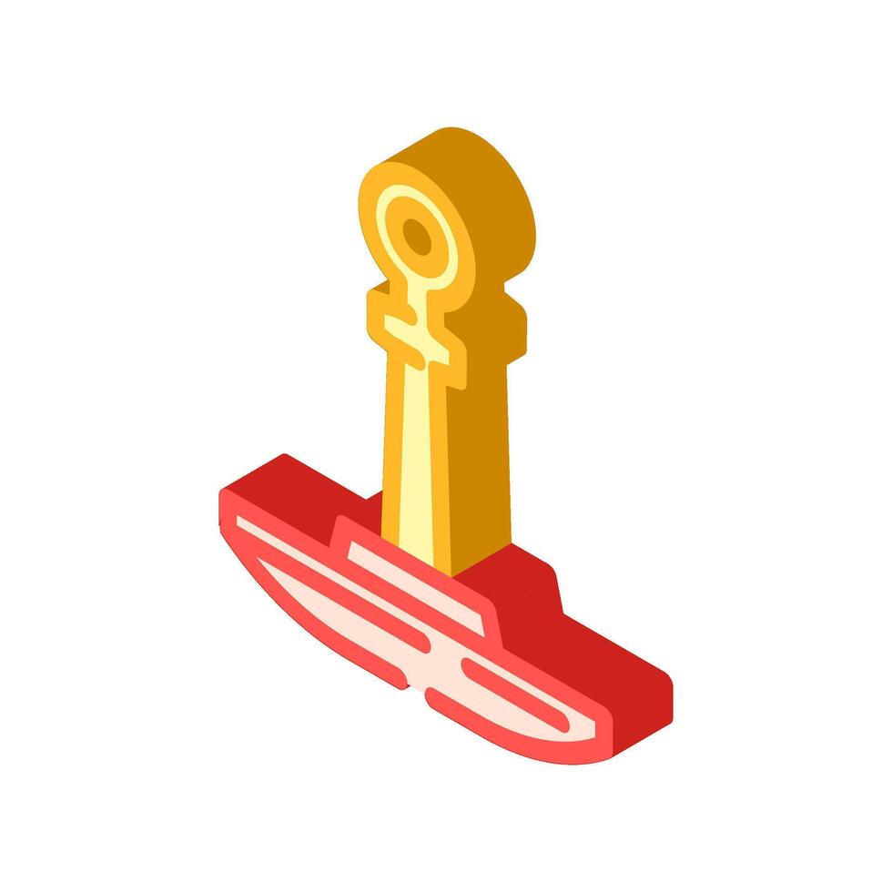 anchor sailing sport isometric icon illustration vector