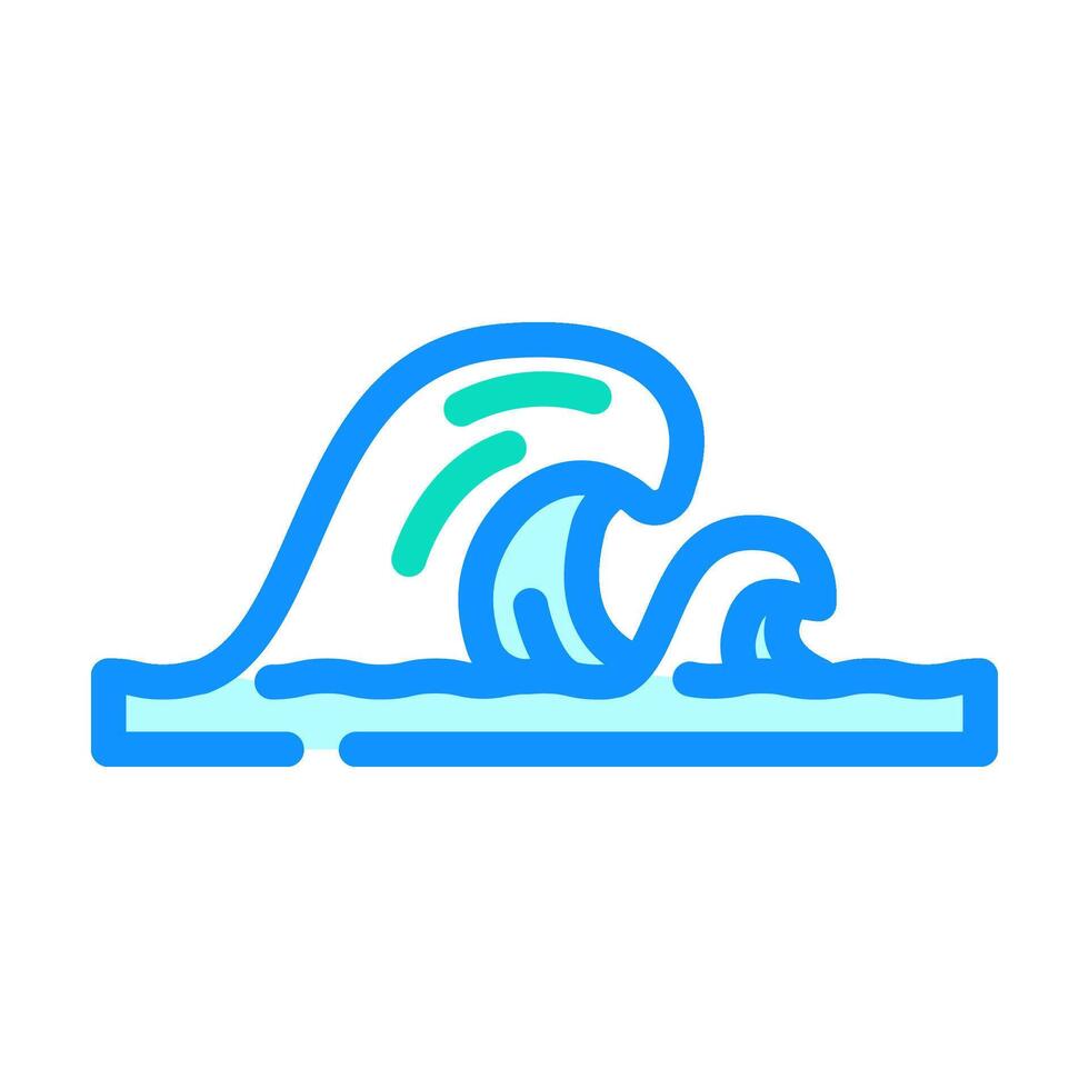 waves ocean sailing sport color icon illustration vector