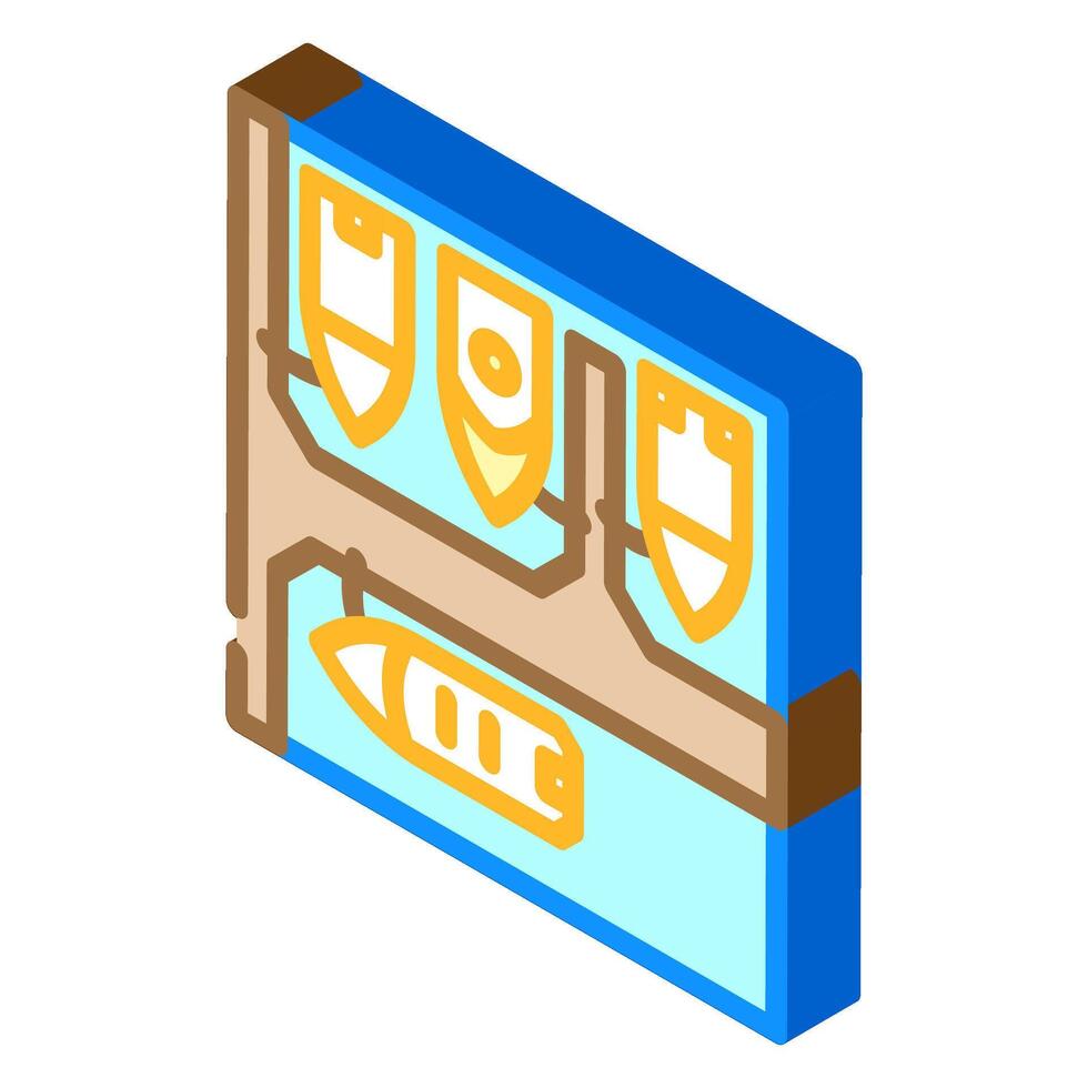 marina dock sailing sport isometric icon illustration vector