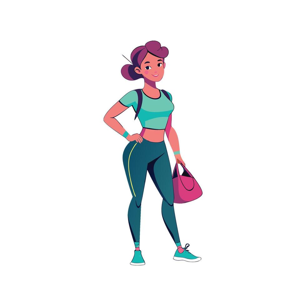Bold Sporty Athleisure Fashion Model Design 1 vector