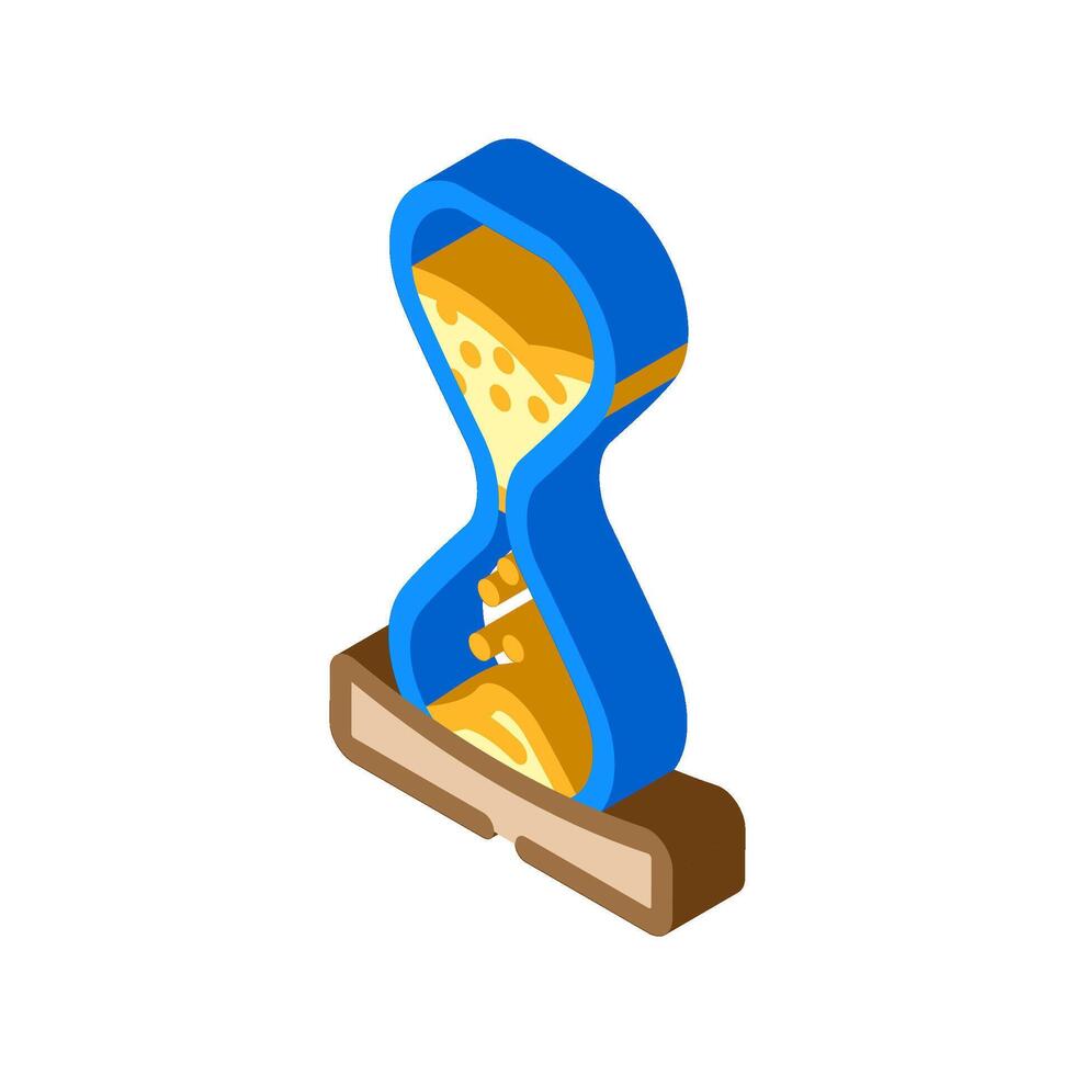 hourglass slow living isometric icon illustration vector