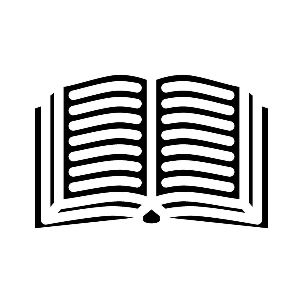 open book slow living glyph icon illustration vector