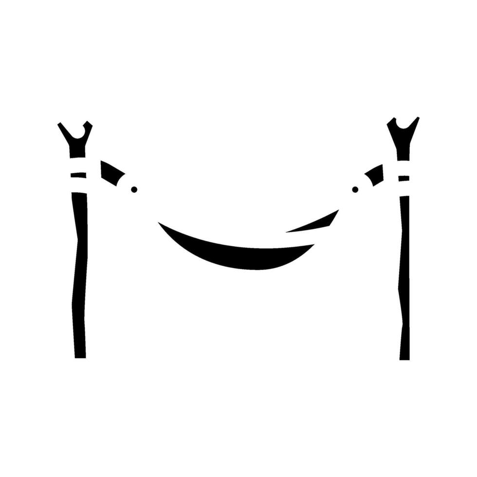 hammock slow living glyph icon illustration vector