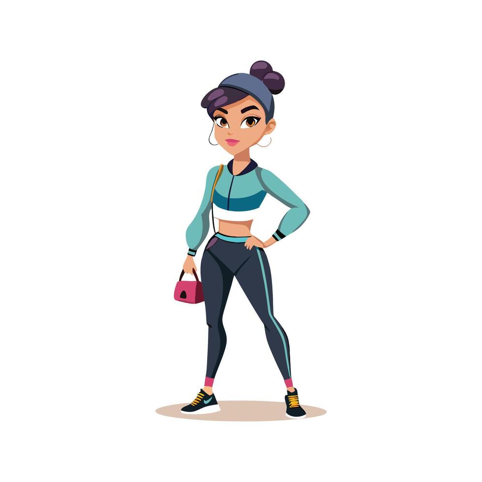 Trendy Sporty Chic Fashion Model Create 3 vector