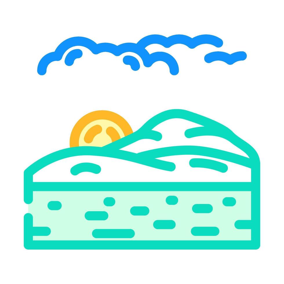 nature scenery slow living color icon illustration vector