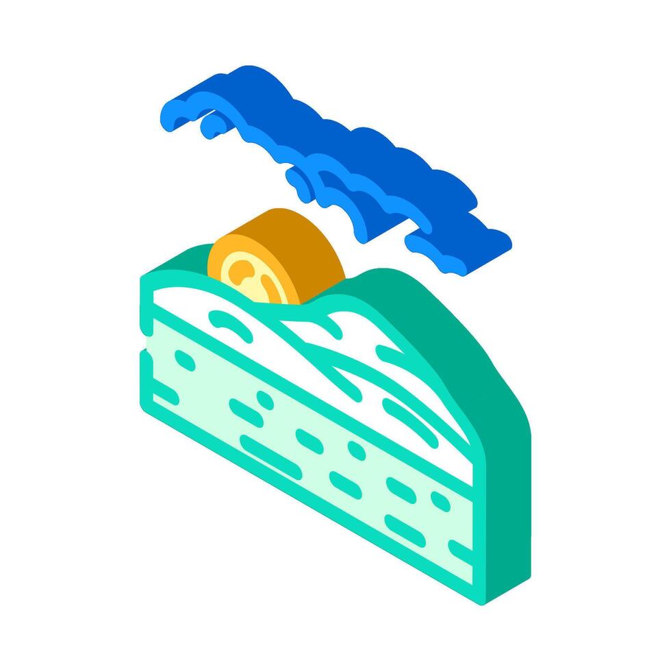 nature scenery slow living isometric icon illustration vector