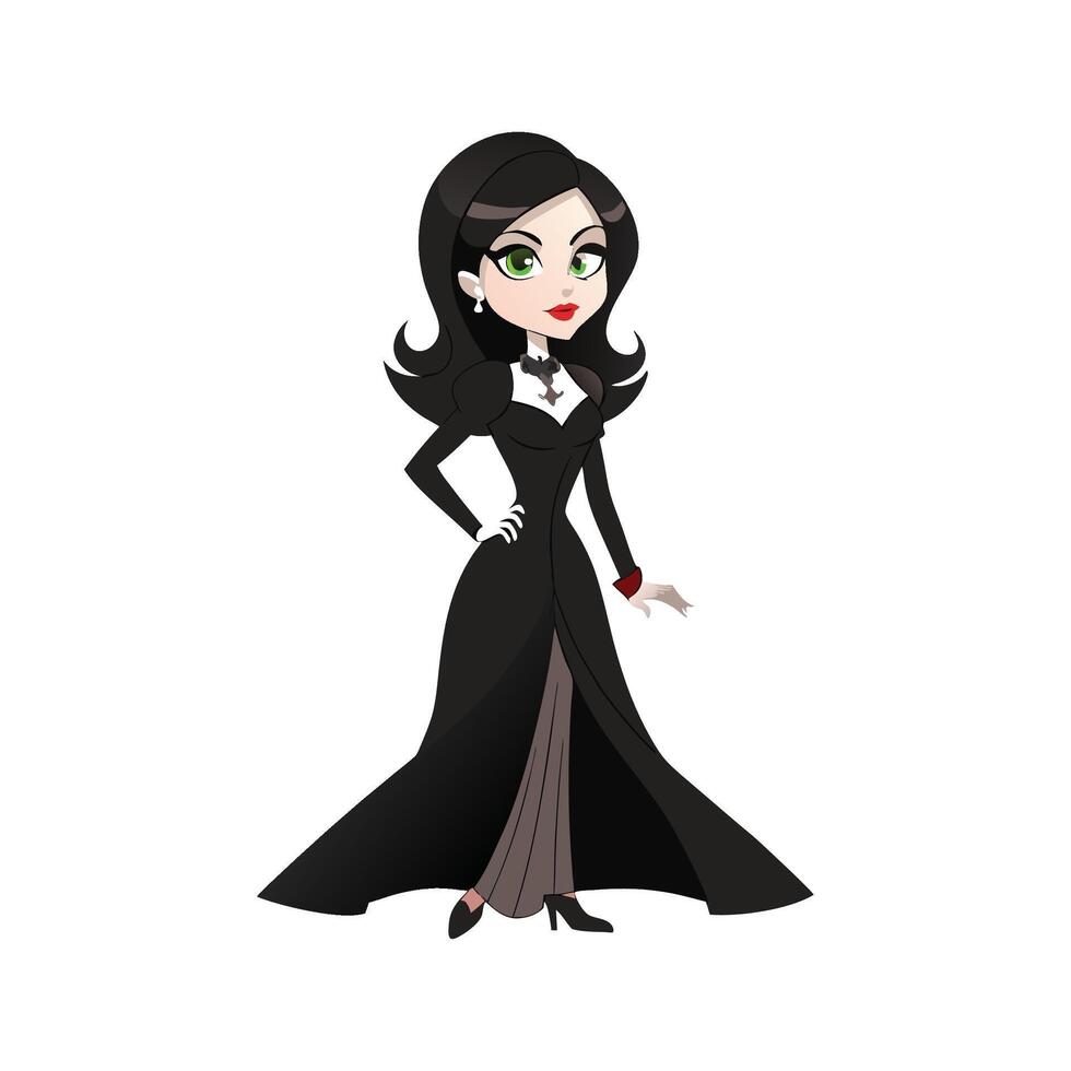 Trendy Stylish Gothic Model Create Fashion Model Cart 1 vector