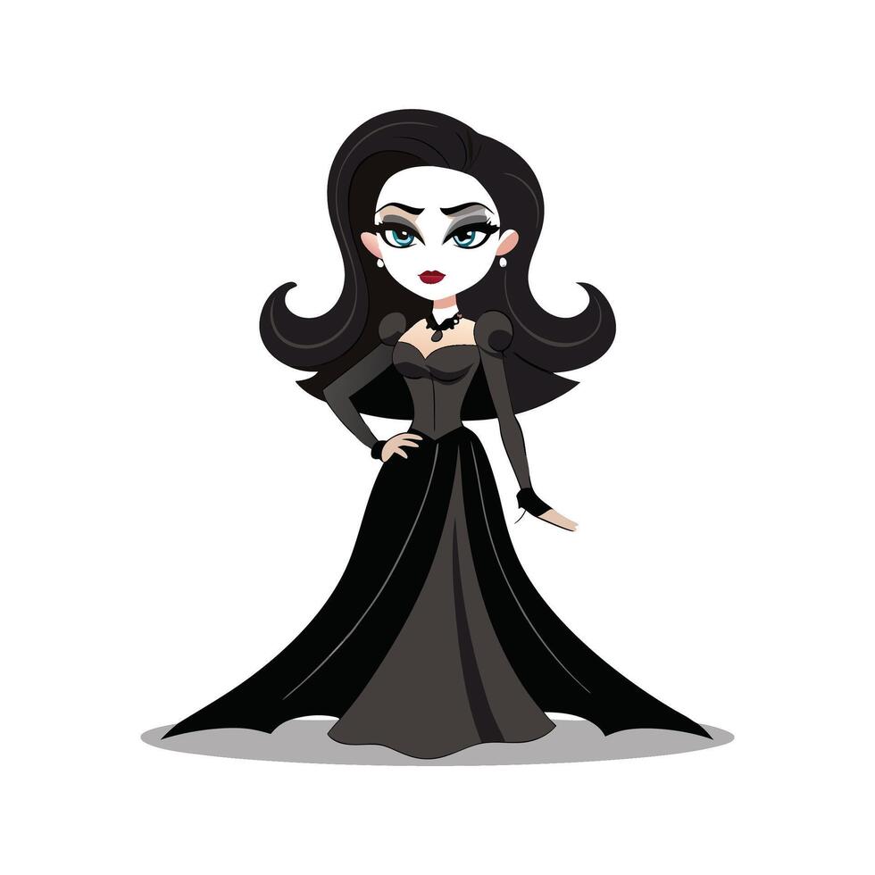 Chic Stylish Gothic Model Create Fashion Model Cart vector