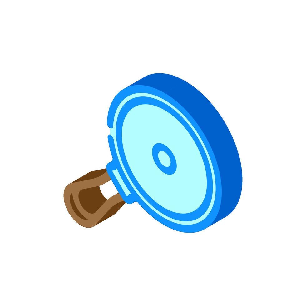 frying pan titanium ultralight isometric icon illustration vector
