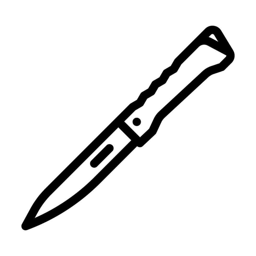 knife titanium ultralight line icon illustration vector