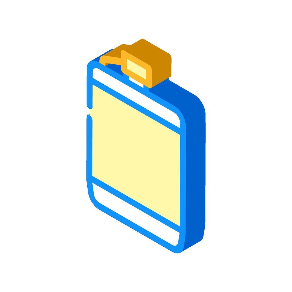 hip flask titanium ultralight isometric icon illustration vector